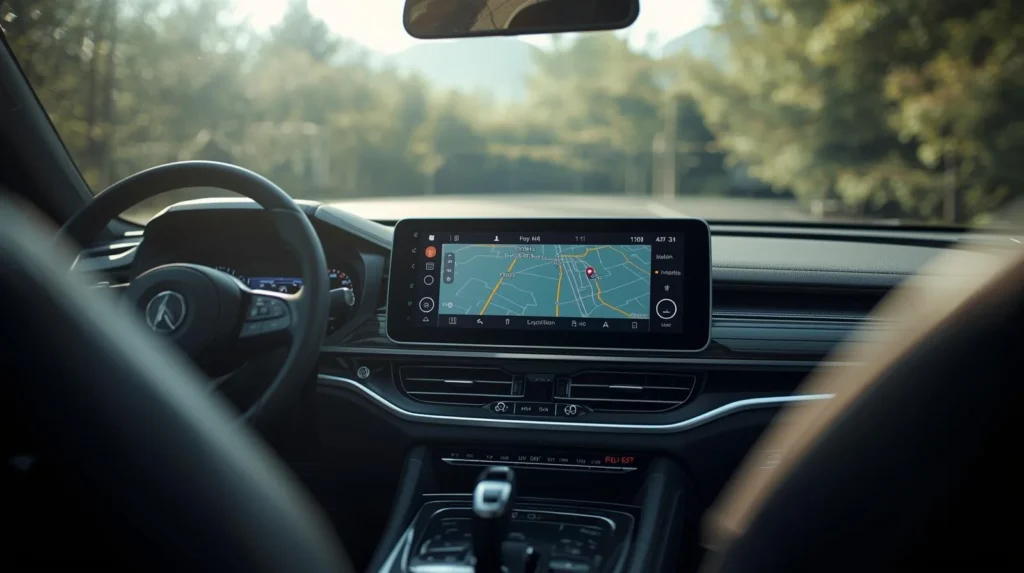 Central multimídia Android automotiva com GPS e tela grande