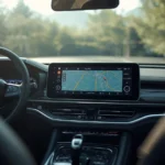 Central multimídia Android automotiva com GPS e tela grande